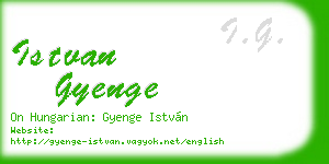 istvan gyenge business card